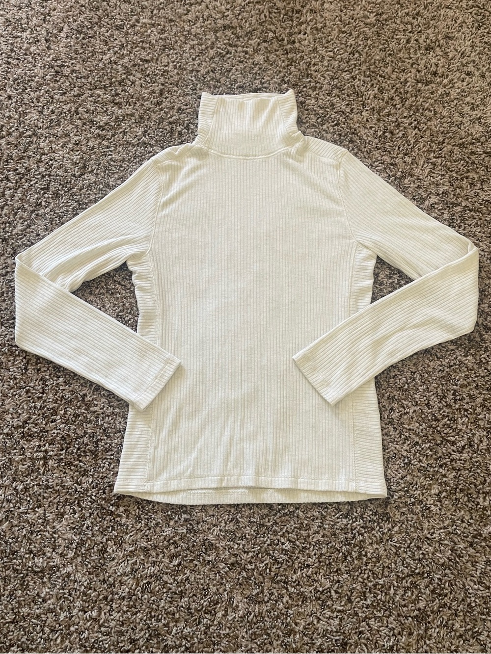 Madewell Ribbed Turtleneck Long-Sleeve Tee White S Layering Basic‎ Slim Fit